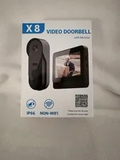 X8 Video Doorbell Non-WiFi, Home Security System Outdoor Camera & Indoor Screen