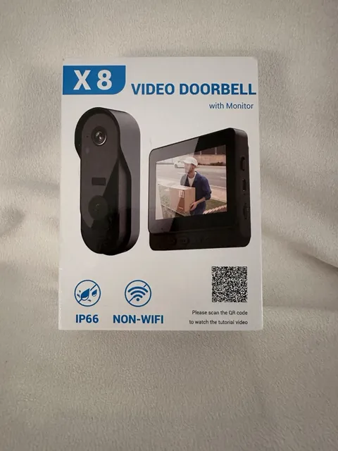 X8 Video Doorbell Non-WiFi, Home Security System Outdoor Camera & Indoor Screen