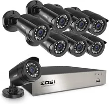 ZOSI 5MP 8CH Home Security Camera System AI Human/Vehicle Detect Night Vision