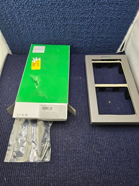 COMELIT 3311/2S: IKALL SERIES 2-MODULES HOLDER FRAME, SILVER FRAME