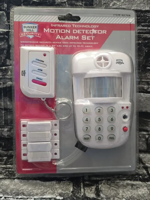Bunker Hill Security Infrared Motion Detector Alarm Set Model 42768 NEW SEALED