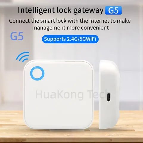 TTLock Or TTHotel APP G5 WiFi Gateway Support 2.4G&5G WiFi For Remote Control Sm