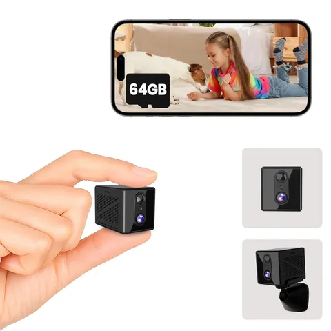 4K Security Camera with 64GB SD Card, Battery Powered Security Cam, 100-Day S...