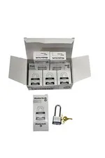 Master Lock 7KALF Padlocks Keyed Alike P812 Laminated Steel Long Shackle 6-Pack