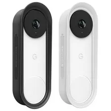 FINTIE Cover for Google Nest Doorbell Wired 2nd Gen/3rd Gen, Black/White