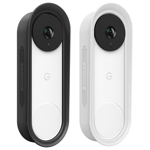 FINTIE Cover for Google Nest Doorbell Wired 2nd Gen/3rd Gen, Black/White