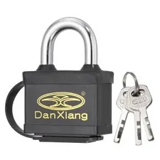 1Pcs Waterproof Padlocks, 3.2 x 2.2 x 1Inch Alloy Steel Outdoor Locks, Black