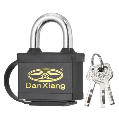 1Pcs Waterproof Padlocks, 3.2 x 2.2 x 1Inch Alloy Steel Outdoor Locks, Black