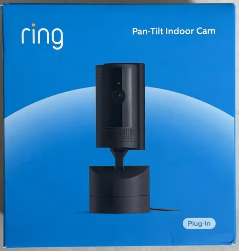 RING Pan-Tilt Ind Cam w/ 360° HD Horizontal Pan Cov, Live View & 2Way Talk (Blk)