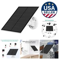 5W USB Solar Panel for Outdoor Security Cameras - Waterproof & Adjustable Mount
