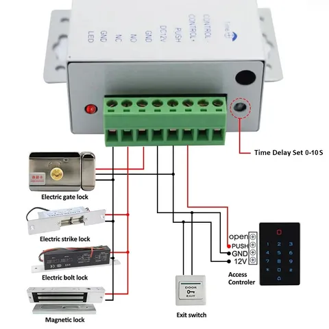 DC 12V Door Access Control System Switch Power Supply AC 100~240V Electric Lock