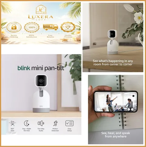 Indoor Security Camera Pan Tilt 360 Degree Motion Detection Two Way Audio HD