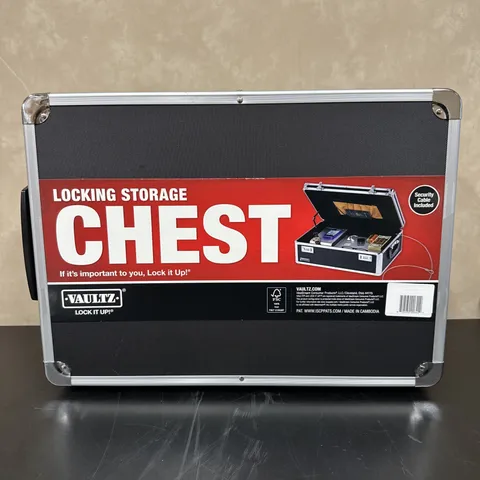 Vaultz Locking Storage Chest Black with Dual Combination Locks VZ00642