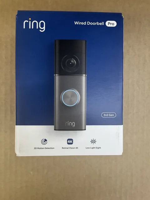Ring Wired Doorbell Pro 4K (Newest Model) | 3rd Gen | Sealed