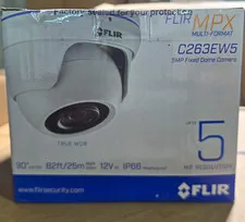 FLIR MPX C263EW5 5MP Wired BNC Dome CCTV Camera 12V Night Vision True WDR