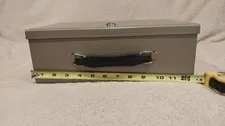 Fire resistant Document Box with Key Lock, Small Safe Box for Valuables