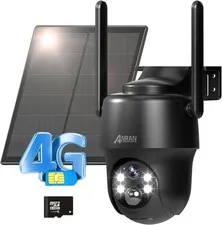 4G LTE Cellular Solar Security Camera Wireless Outdoor,No WiFi