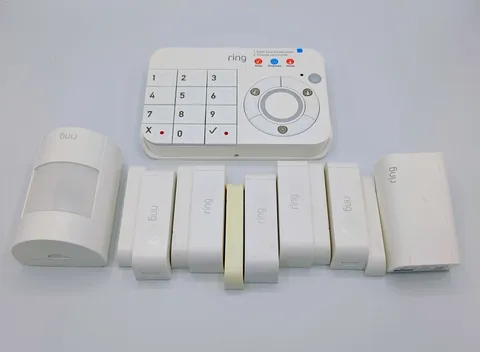 Ring 1st Gen Lot Wireless Alarm Keypad w/ Power Adapter, Contact Sensors, Motion