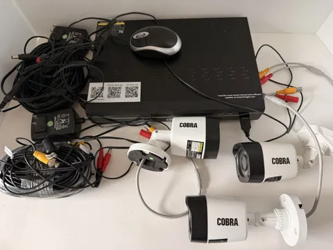 Cobra 1080p HD Surveillance Security Camera 63891 Color Lot of 3 W/ Wiring & Box