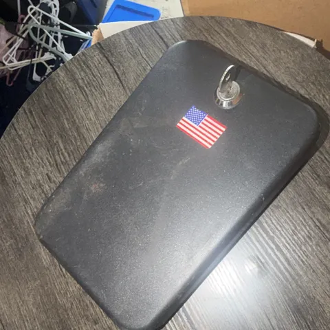 Portable Small Metal Key Safe Box, Black, Surface Mount, For Money/Valuables