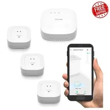 YoLink Starter Kit SpeakerHub Water Leak Sensor 4 3-Pack