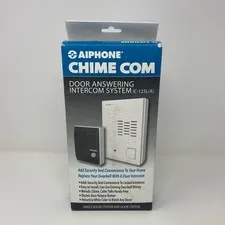 Aiphone ChimeCom C-123L/A 1-Door/1-Master Intercom Set White/Black