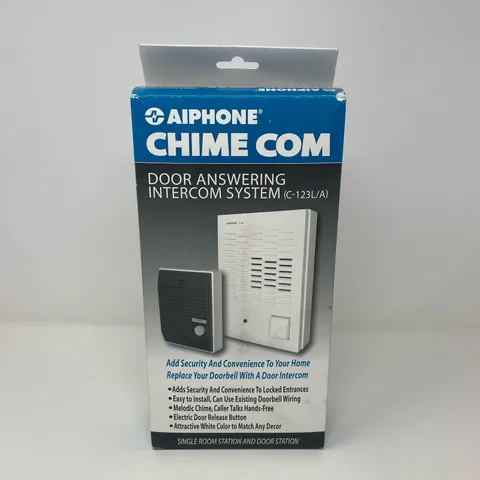 Aiphone ChimeCom C-123L/A 1-Door/1-Master Intercom Set White/Black