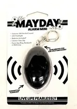 Mayday Mini Loud Alarm Self Defense Personal Emergency LED Keyring Keychain NEW