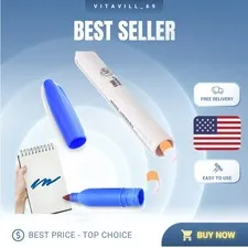 Compact Blue Pen Safe for Concealing Valuables - Twist Lock & Durable