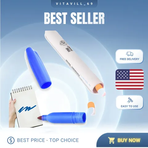 Compact Blue Pen Safe for Concealing Valuables - Twist Lock & Durable