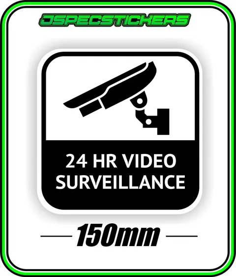 CCTV SECURITY STICKER WINDOW WARNING ALARM HOME BUSINESS VIDEO SURVEILLANCE B&W5