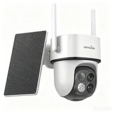Wansview B7 Solar Wireless Security Camera 360°PTZ 2K Dual-Cam Night Vision 3MP