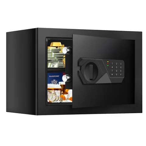 Small Safe for Home Use, Digital Security Safe Box with Combination Lock, Rem...