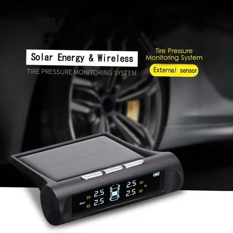 Tire Pressure Monitoring System Wireless 4 External Sensors Real Time Display V1