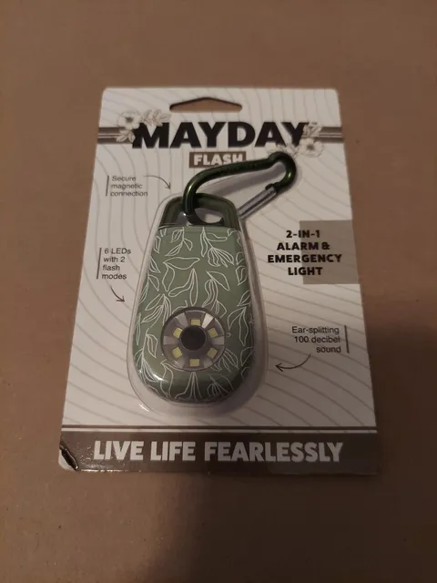 Mayday Flash, 2 in 1 Alarm & Emergency Light (Green) - GREAT GIFT IDEA !!!!