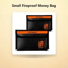 Small Fireproof Money Bag for Cash, Stealth Nesting 2-Pack | Fits Passports |...