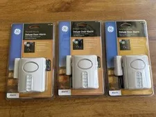 3 GE Deluxe Wireless Door Alarm (alarm/chime) (45117) Easy-Install NEW