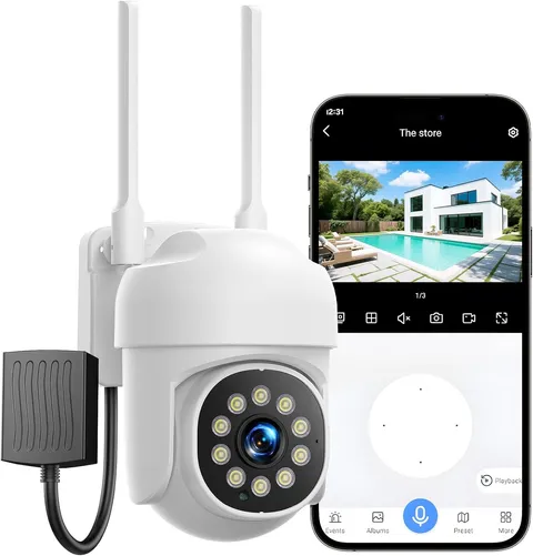Sistema De Camara De Seguridad Inalambrica Con Deteccion De Movimiento 24/7