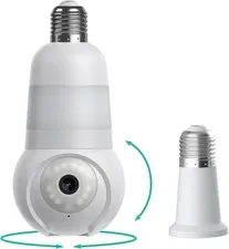 Luna Light Bulb Security Cameras Wireless Outdoor Indoor,360° Pan Tilt