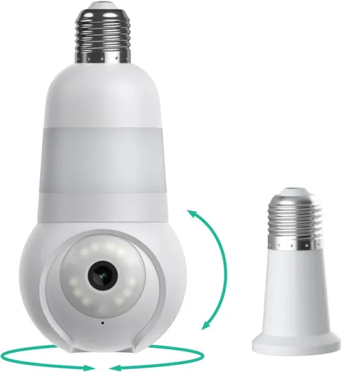 Luna Light Bulb Security Cameras Wireless Outdoor Indoor,360° Pan Tilt
