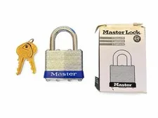Master Lock 1KARSY No. 1KA Laminated Steel Padlock w/ 2 Keys & Box 1C80