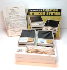 VINTAGE Archer 2-Station WIRED Intercom System Radio Shack 43-221 New  orig box