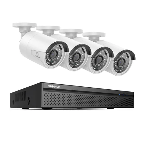 SANNCE 3MP POE Security IP Camera System 4K 8CH NVR 2-Way Audio Human Detection