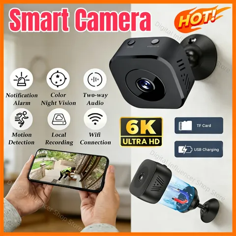 New Mini Security Camera Pro 4K Fullhd Wifi Surveillance 2 Way Audio Motion Dete