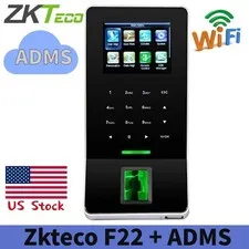 ZKTeco F22 WiFi + ADMS Fingerprint Access Control Attendance Clock 2.4in Screen