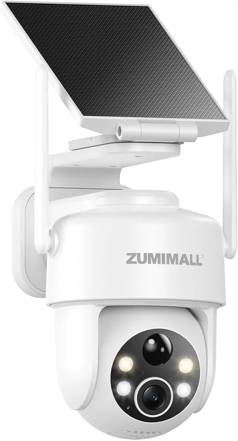 2K Solar Security Cameras Wireless Outdoor, 360° PTZ Camera for Home Security wi
