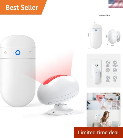 Wireless Motion Sensor Doorbell -Indoor Motion Detector Alarm, Door Chime for...