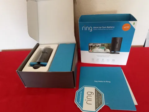 Ring Stick-Up Cam Battery White Wireless Security Camera 1080p HD Indoor/Outdoor