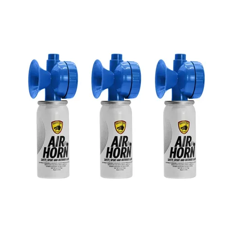 AIR HORN LOUD AIRHORNS HAND HELD PORTABLE SMALL 120db SELF DEFENSE DETERRENT 3PK