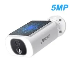 ANRAN 5MP Solar Battery Powered Wireless Security Camera Outdoor WiFi 2Way Audio
